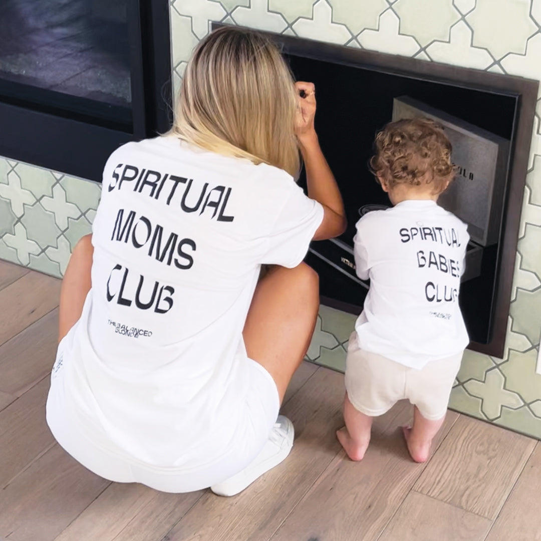 THE BALANCED BLONDE: SPIRITUAL MOMS CLUB B&W TEE
