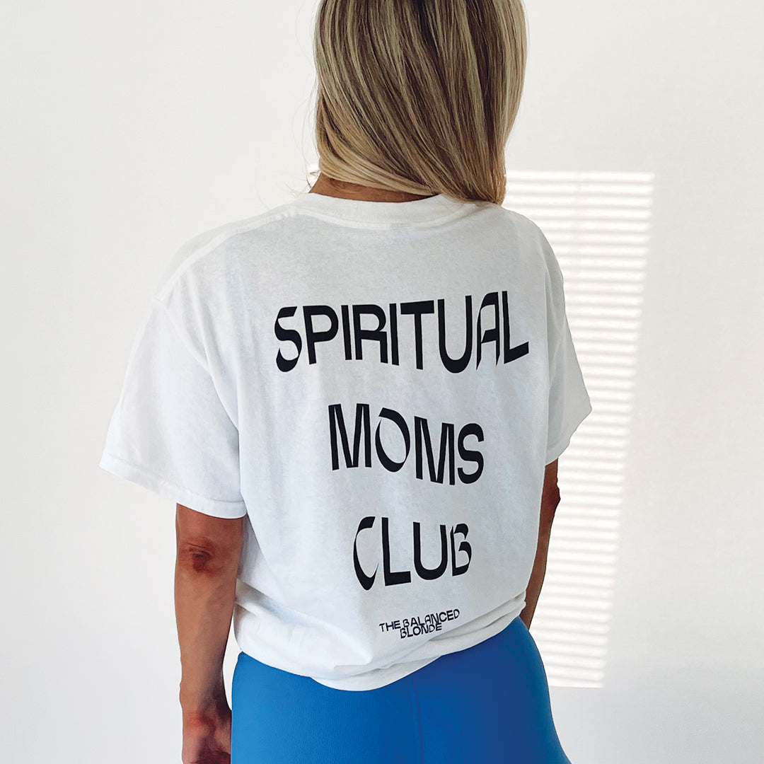 THE BALANCED BLONDE: SPIRITUAL MOMS CLUB B&W TEE