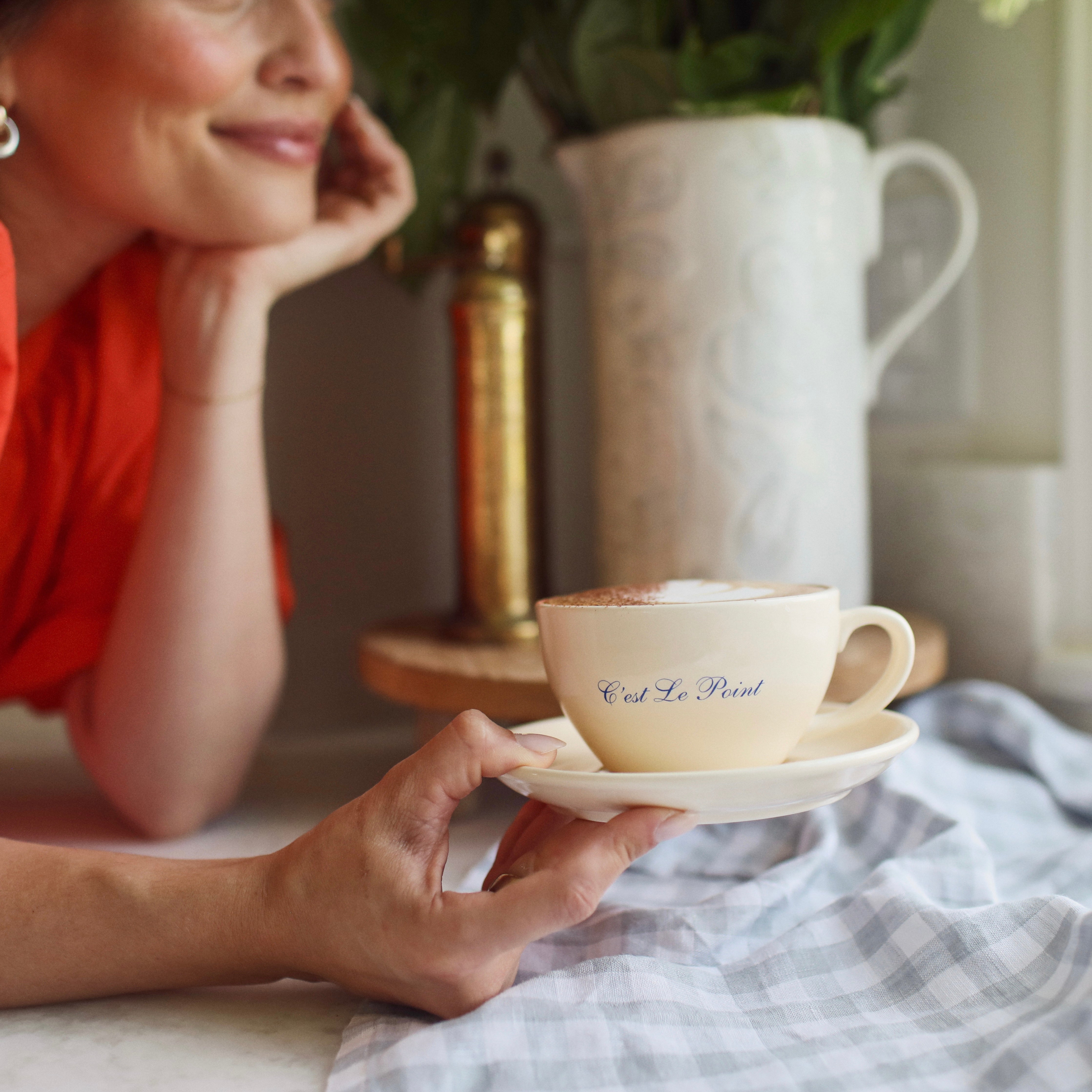 C'EST LE POINT MUG & SAUCER