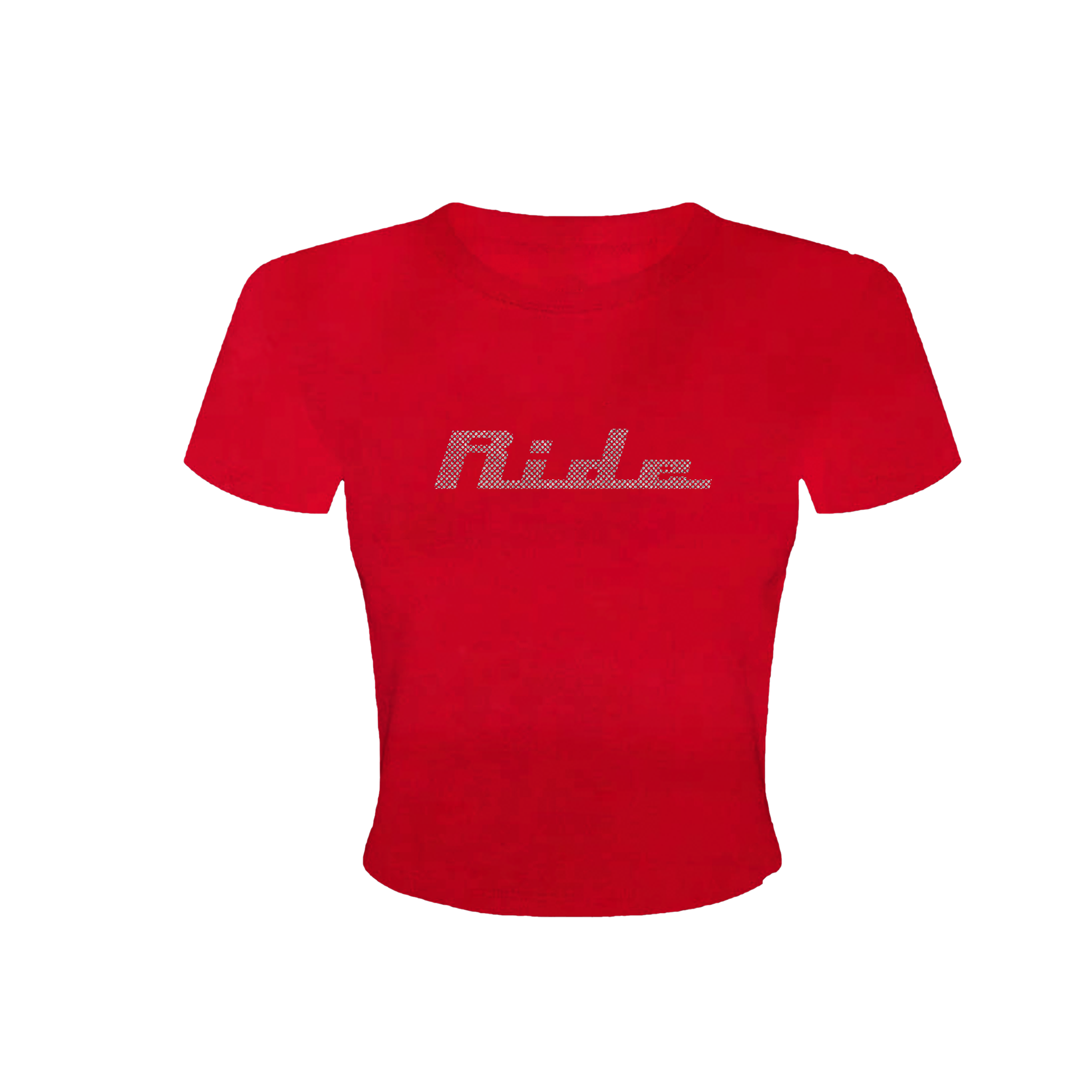 RIDE: Best Believe I'm Still Bejeweled L.E. Cropped Tee (Red)