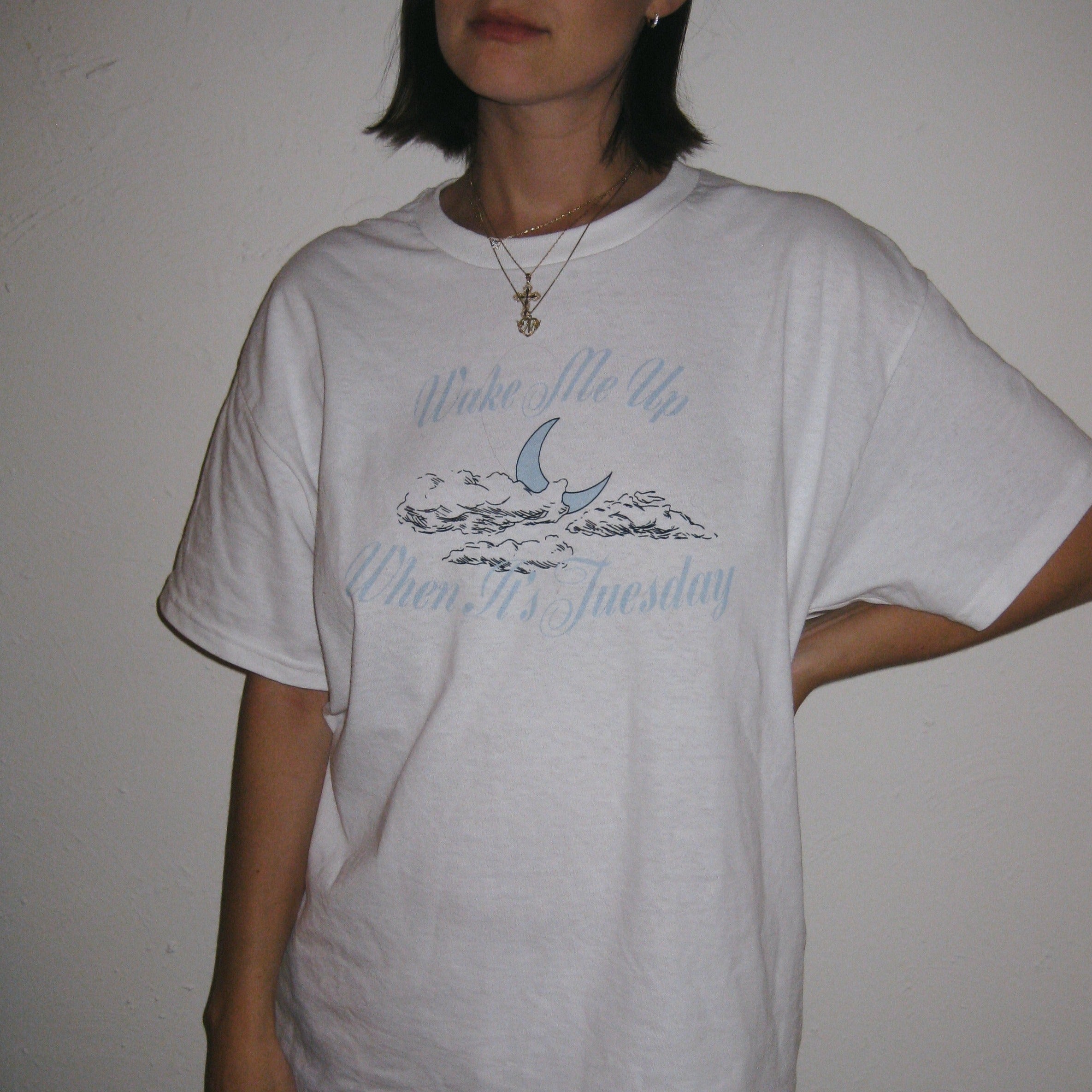 WWS: Wake Me Up When It's Tuesday Blue Tee