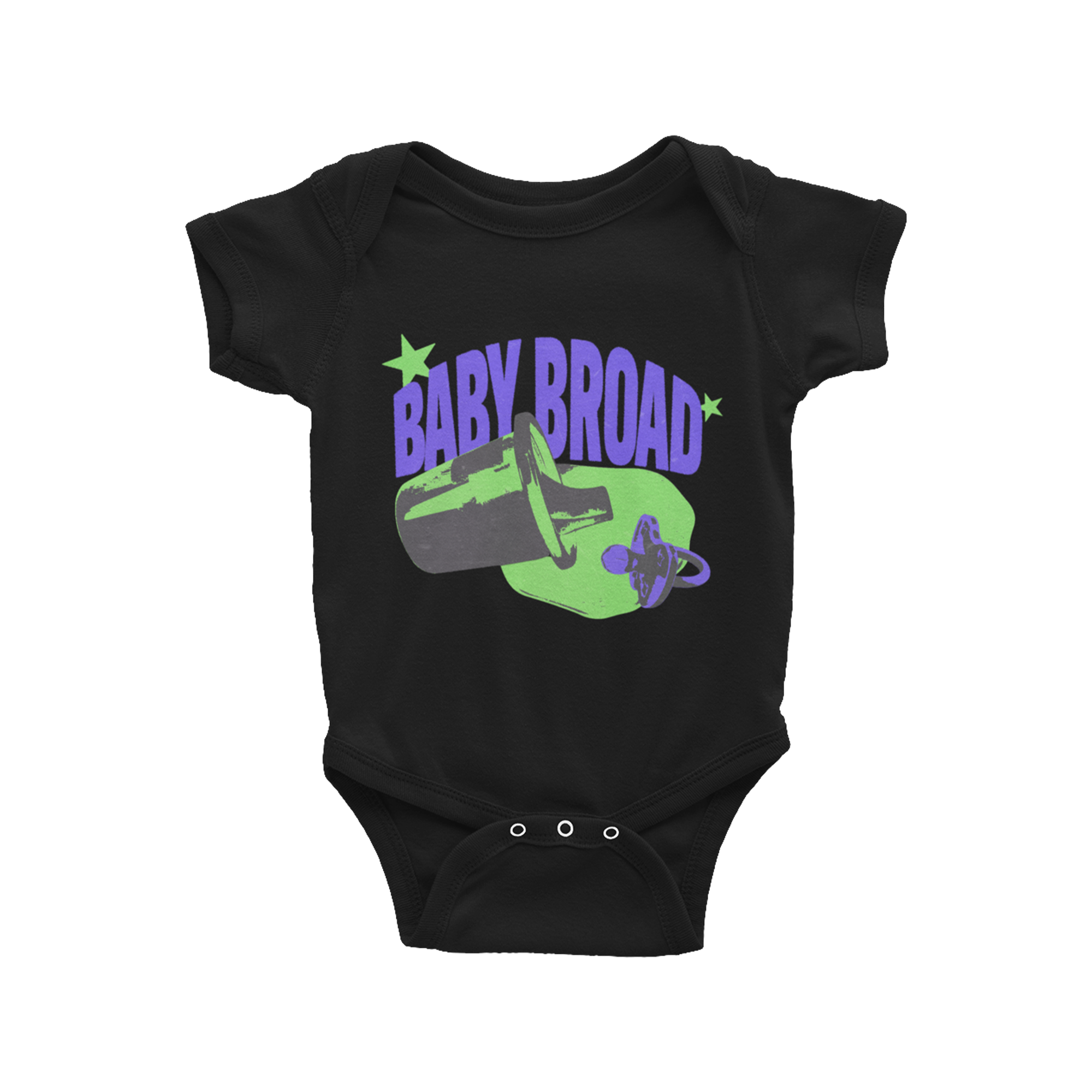 BABY BROAD ONESIE (Purple Green Combo)