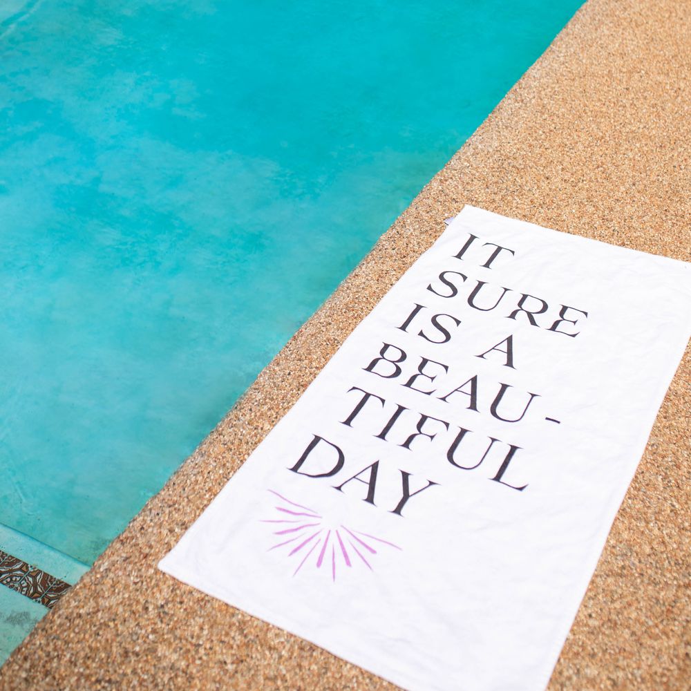 HERE COMES THE SUN BEACH TOWEL