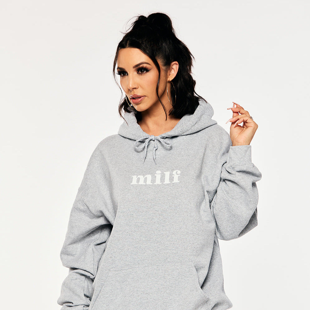 Milf Grey Hoodie